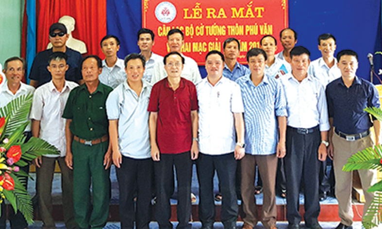 Ra mắt câu lạc bộ cờ tướng thôn Phú Văn và khai mạc giải cờ tướng năm 2018