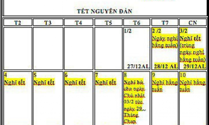 Thủ tướng chốt số ngày nghỉ Tết Dương lịch và Tết Âm lịch 2019