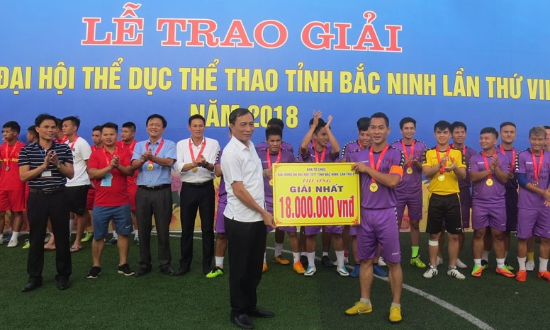 Quế Võ giành HCV môn bóng đá nam Đại hội TDTT tỉnh lần thứ VIII