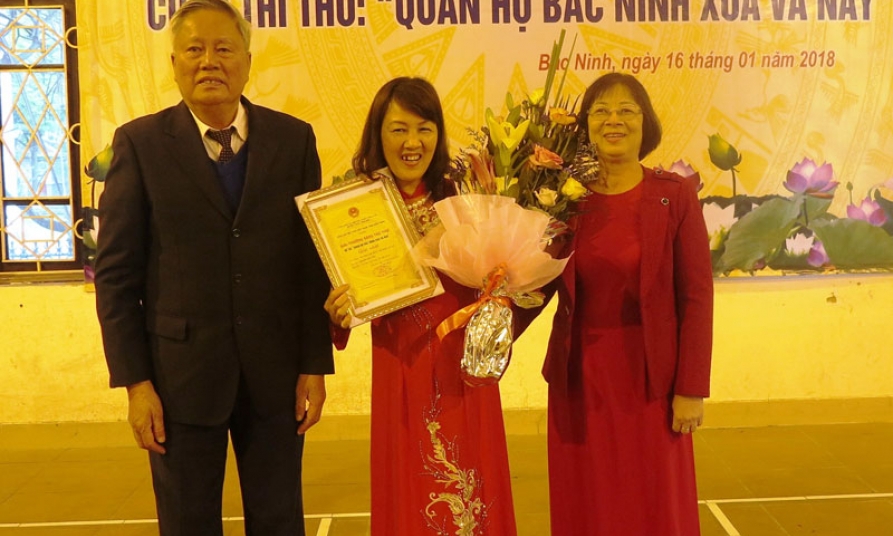 16 tác giả đạt giải cuộc thi thơ “Quan họ Bắc Ninh xưa và nay”