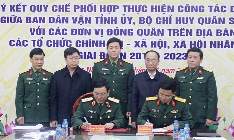 Ký kết chương trình phối hợp về công tác dân vận