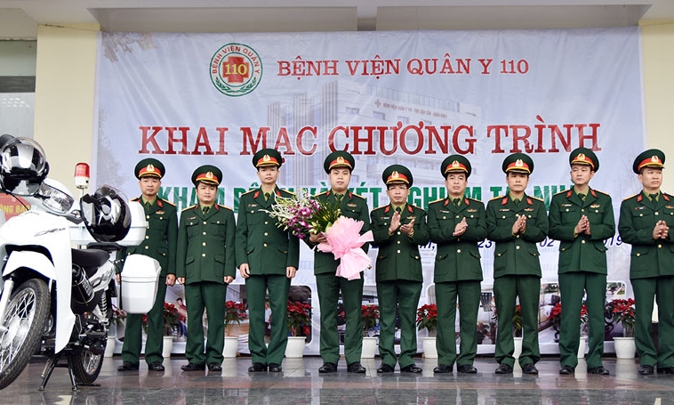 Bệnh viện Quân y 110 khai mạc chương trình khám bệnh và xét nghiệm tại nhà