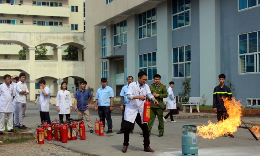 Bệnh viện Đa khoa tỉnh tập huấn nghiệp vụ Phòng cháy chữa cháy