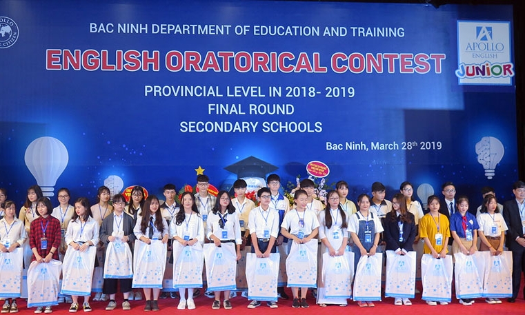 31 thí sinh dự thi hùng biện Tiếng Anh cấp tỉnh năm học 2018-2019