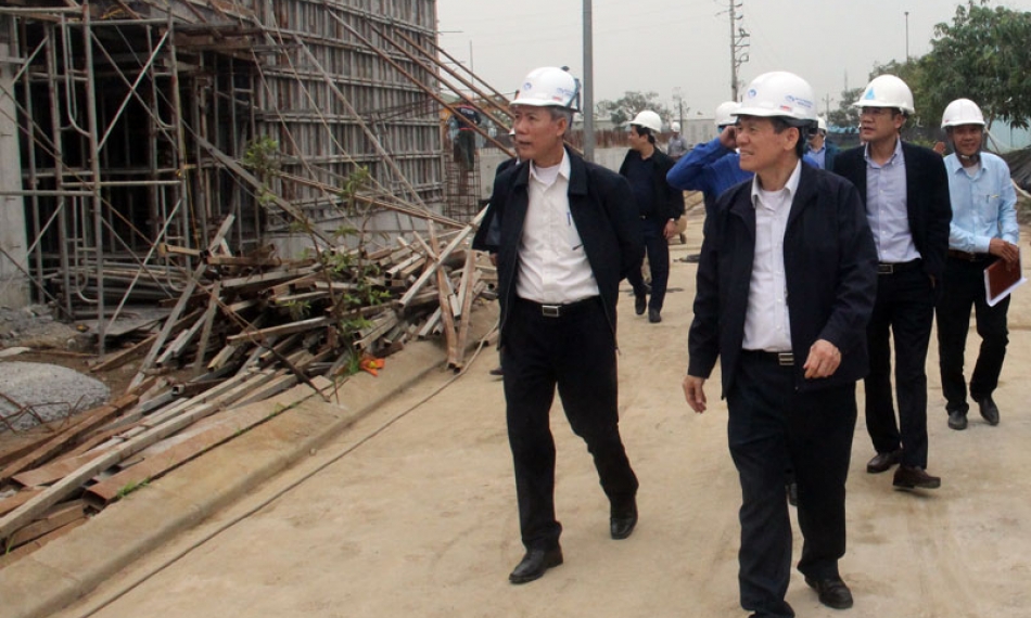 Lãnh đạo tỉnh kiểm tra tiến độ dự án nhà máy nước mặt thành phố Bắc Ninh công suất 30.000m3/ngày đêm