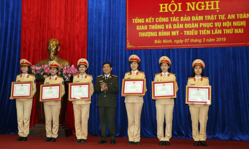 Tổng kết công tác đảm bảo trật tự, an toàn giao thông phục vụ Hội nghị thượng đỉnh Mỹ - Triều Tiên