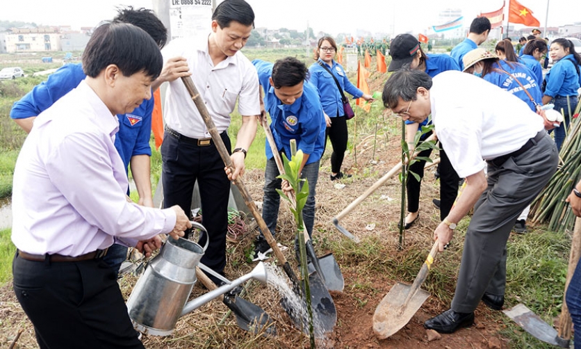 Thành Đoàn Bắc Ninh thực hiện công trình “Đường cây xanh thanh niên”