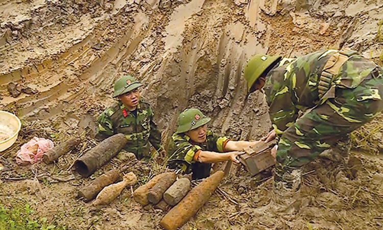 Trung đội công binh huấn luyện giỏi,  hoàn thành tốt  nhiệm vụ được giao