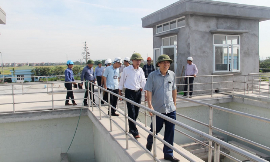 Lãnh đạo tỉnh kiểm tra tiến độ xây dựng nhà máy nước mặt thành phố Bắc Ninh công suất 30.000 m3/ ngày đêm