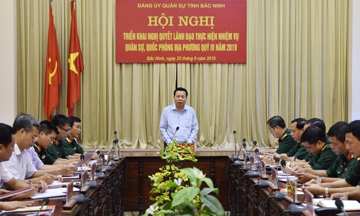 Ra nghị quyết lãnh đạo thực hiện nhiệm vụ quân sự, quốc phòng địa phương quý 4 năm 2019