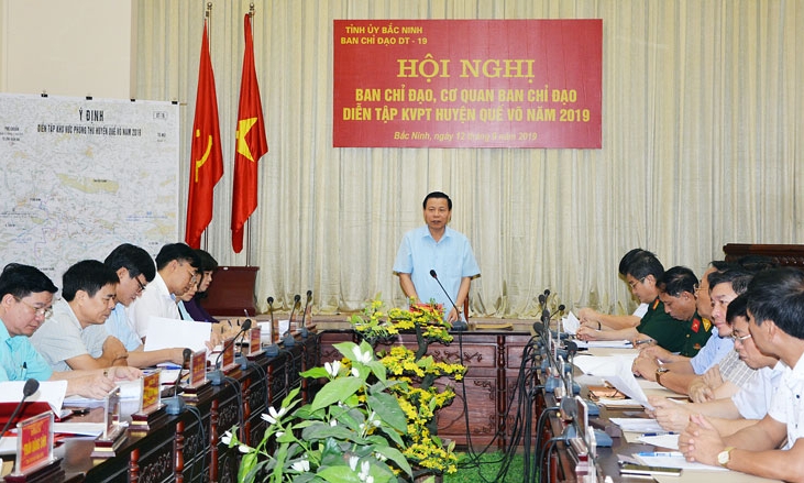 Hội nghị Ban Chỉ đạo, Cơ quan Ban Chỉ đạo Diễn tập khu vực phòng thủ huyện Quế Võ năm 2019