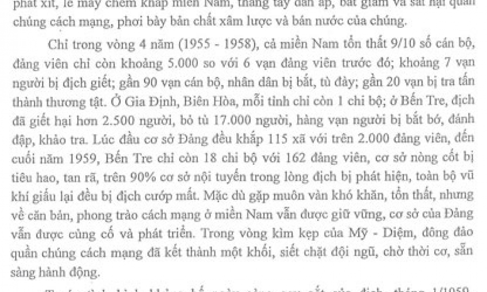 KỶ NIỆM 60 NĂM PHONG TRÀO ĐỒNG KHỞI (1960 - 2020) VÀ 60 NĂM NGÀY BẾN TRE ĐỒNG KHỞI (17/01/1960 - 17/01/2020)