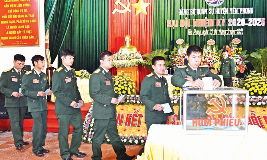 Đại hội Đảng các cấp trong Đảng bộ Quân sự  và lực lượng vũ trang tỉnh