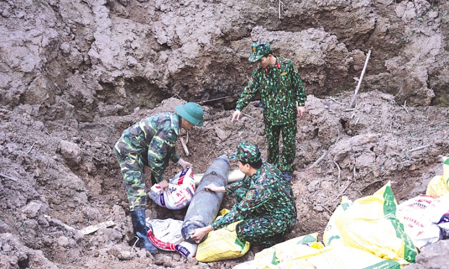 Trung đội công binh huấn luyện giỏi,  hoàn thành tốt nhiệm vụ được giao