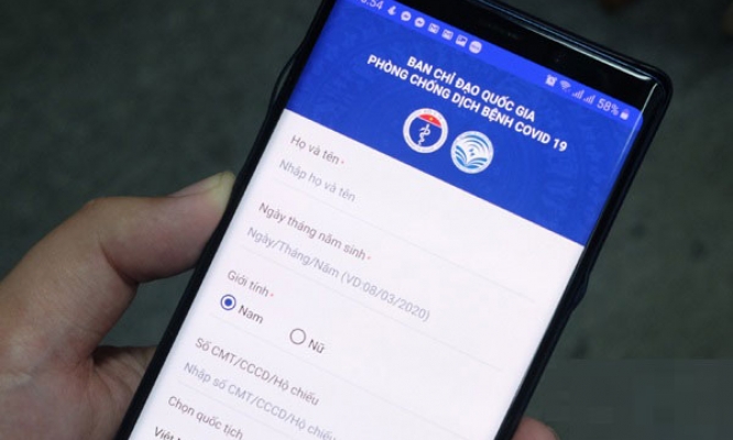 Hướng dẫn khai báo y tế tự nguyện trên điện thoại