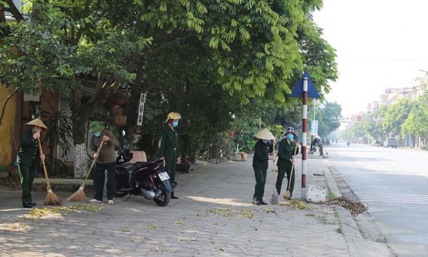 Hội Cựu chiến binh thị trấn Phố Mới góp sức bảo vệ môi trường