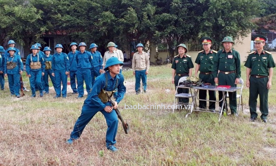 Hội thao huấn luyện dân quân tự vệ huyện Gia Bình