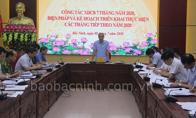 UBND tỉnh: Giao ban công tác XDCB 7 tháng, bàn kế hoạch, biện pháp thực hiện những tháng cuối năm 2020
