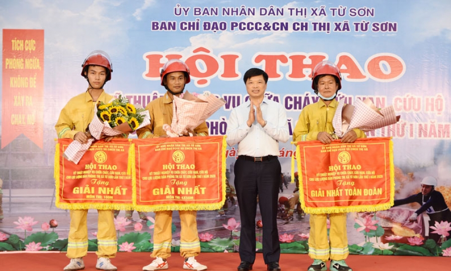 Hội thao kỹ thuật nghiệp vụ chữa cháy và cứu nạn, cứu hộ lực lượng dân phòng thị xã Từ Sơn