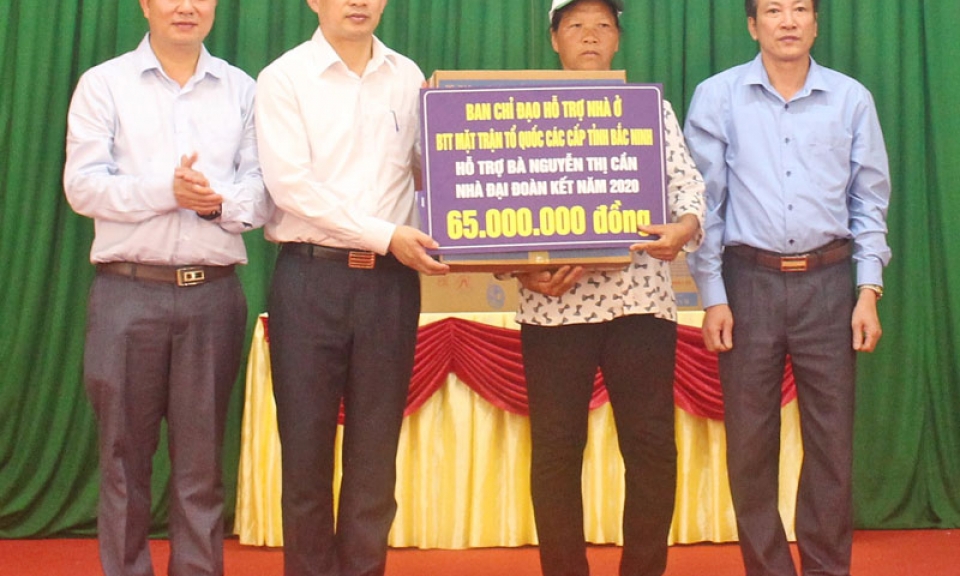 Toàn tỉnh hỗ trợ xây dựng 156 nhà Đại đoàn kết cho người nghèo