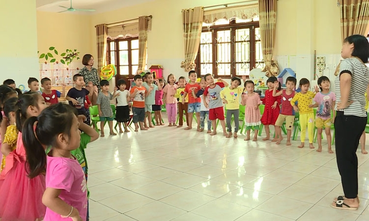 Trường Mầm non xã Nghĩa Đạo nâng cao chất lượng chăm sóc, giáo dục trẻ