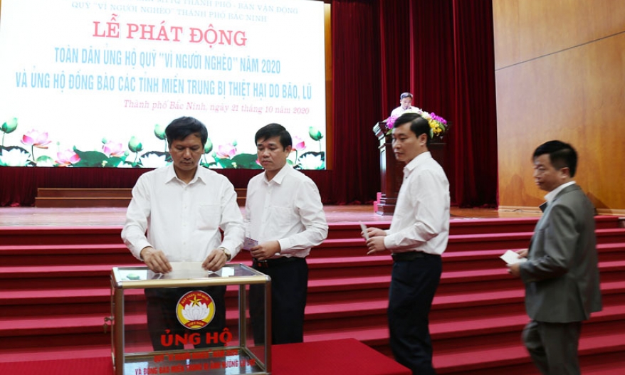 Thành phố Bắc Ninh: Ủng hộ 1,5 tỷ đồng cho Quỹ “Vì người nghèo” năm 2020 và ủng hộ đồng bào các tỉnh miền Trung bị thiệt hại do bão, lũ