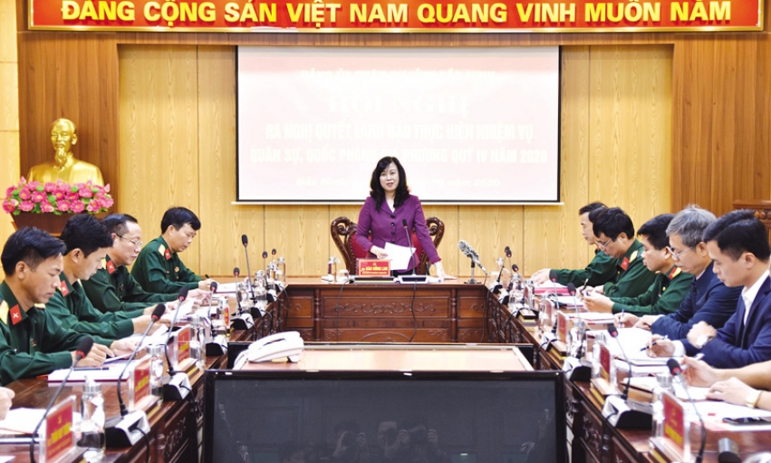 Ra Nghị quyết lãnh đạo nhiệm vụ quân sự-quốc phòng địa phương quý 4 năm 2020