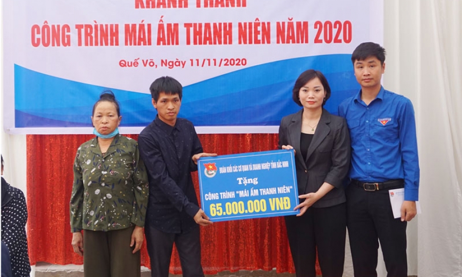 Bàn giao “Mái ấm thanh niên” tại Quế Võ