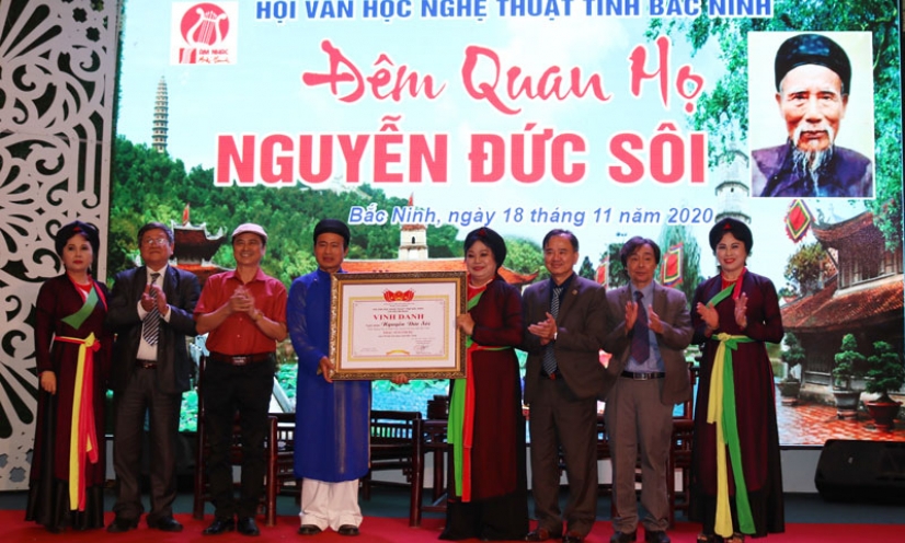 Tri ân người thầy đầu tiên của Đoàn Dân ca Quan họ Bắc Ninh