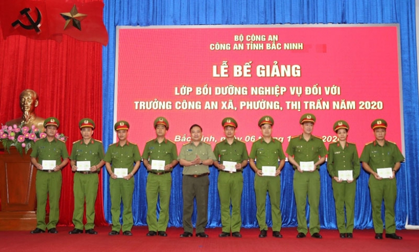 Bế giảng lớp bồi dưỡng nghiệp vụ đối với Trưởng Công an các xã, phường, thị trấn