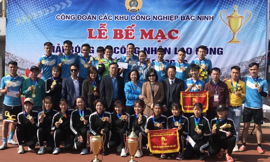 Bế mạc Giải bóng đá công nhân lao động các khu công nghiệp tỉnh