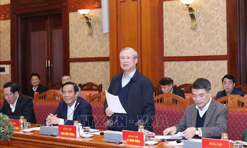 Thường trực Ban Bí thư Trần Quốc Vượng: Tập trung cao độ phục vụ Đại hội XIII của Đảng
