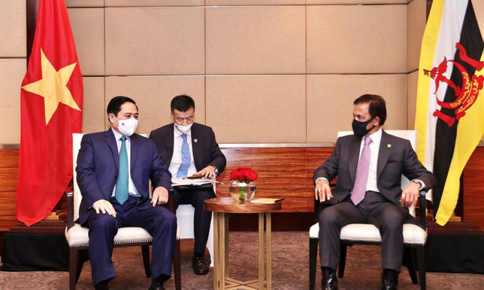 Thủ tướng Chính phủ Phạm Minh Chính hội kiến Quốc vương Brunei
