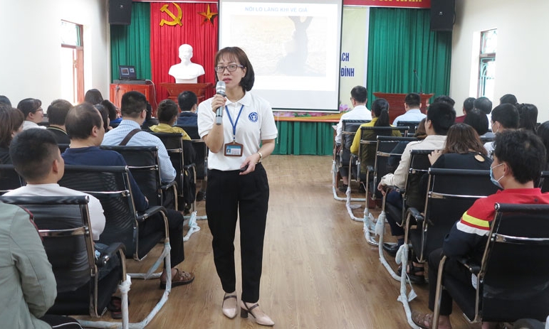 Hơn 100 hội viên được tuyên truyền, đối thoại chính sách BHXH tự nguyện, BHYT hộ gia đình