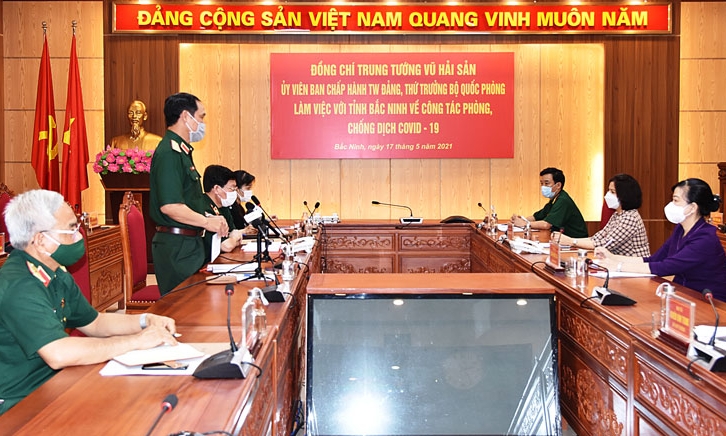 Lãnh đạo Bộ Quốc phòng làm việc với tỉnh Bắc Ninh về công tác phòng, chống dịch COVID-19