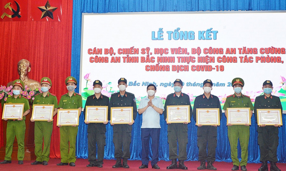 Tổng kết công tác tăng cường lực lượng của Bộ Công an thực hiện công tác phòng, chống dịch COVID-19 tại Bắc Ninh