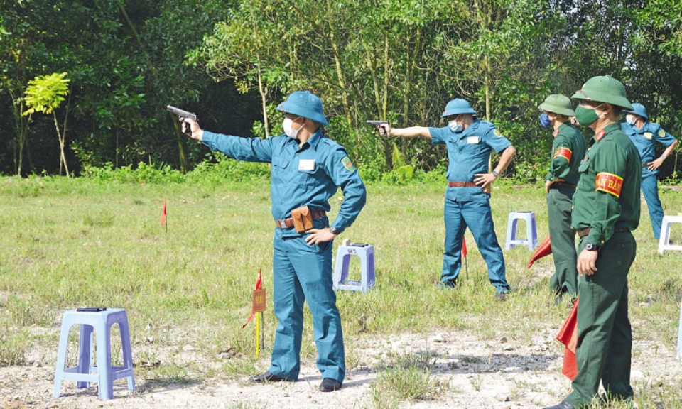 Quyết tâm hoàn thành toàn diện công tác quân sự, quốc phòng địa phương