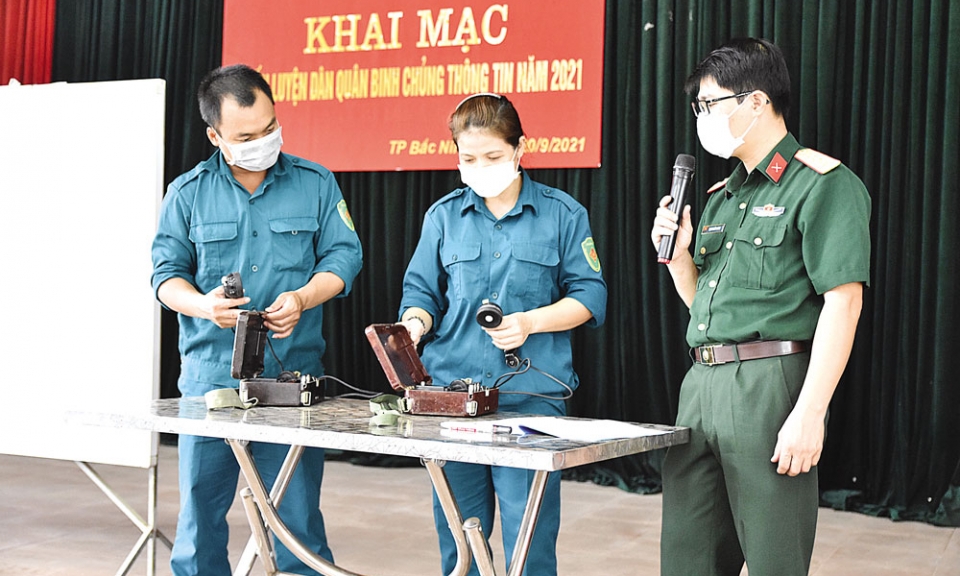 Thành phố Bắc Ninh chú trọng huấn luyện dân quân tự vệ