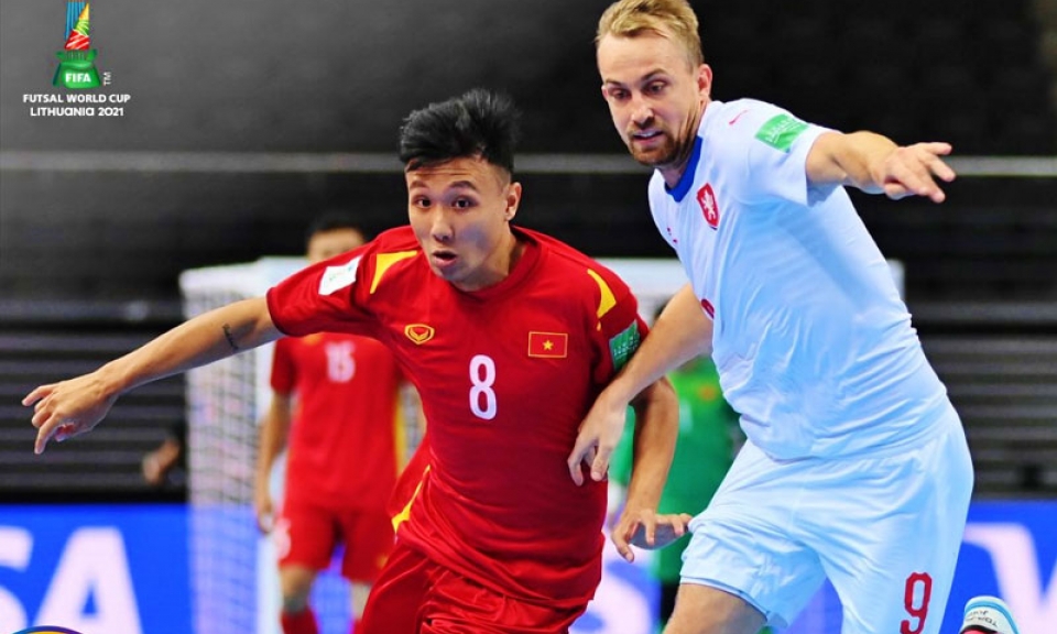 Cầm hòa CH Séc 1 - 1, tuyển futsal Việt Nam giành vé vào vòng 1/8 FIFA World Cup 2021