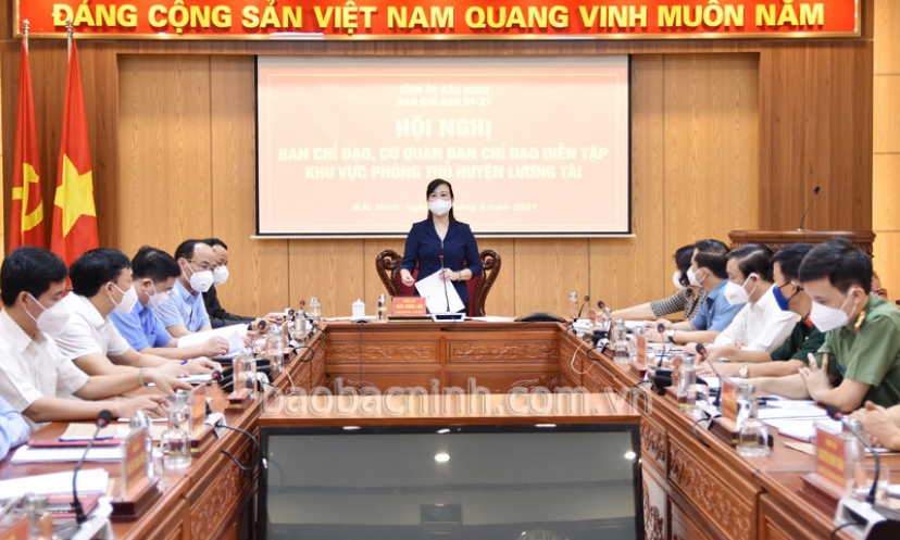 Hội nghị Ban Chỉ đạo diễn tập khu vực phòng thủ huyện Lương Tài