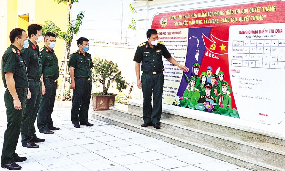 Xây dựng doanh trại chính quy, sáng, xanh, sạch, đẹp