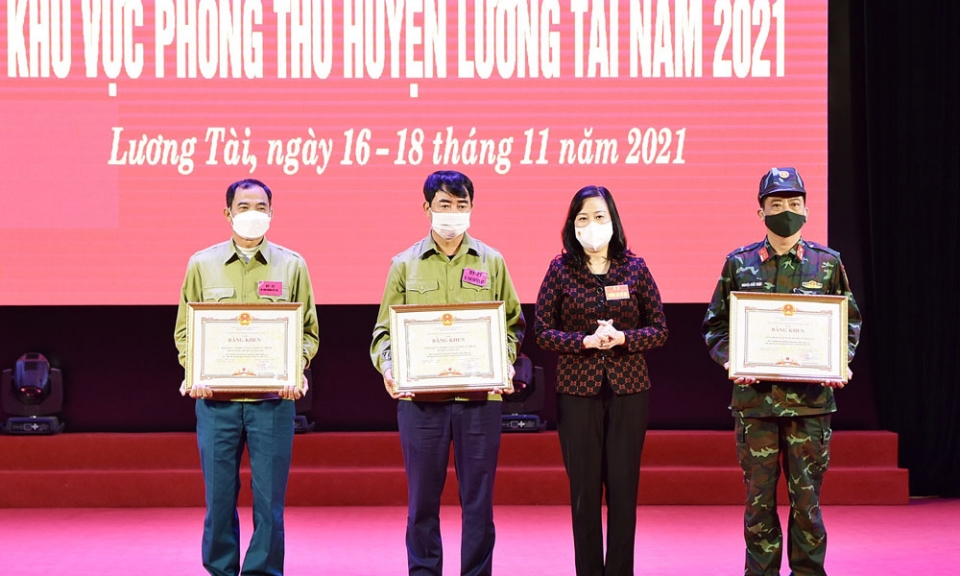 Hoàn thành xuất sắc diễn tập khu vực phòng thủ huyện Lương Tài năm 2021
