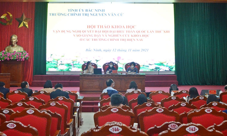 Hội thảo khoa học “Vận dụng Nghị quyết Đại hội lần thứ XIII của Đảng vào giảng dạy và nghiên cứu khoa học ở các trường chính trị hiện nay”