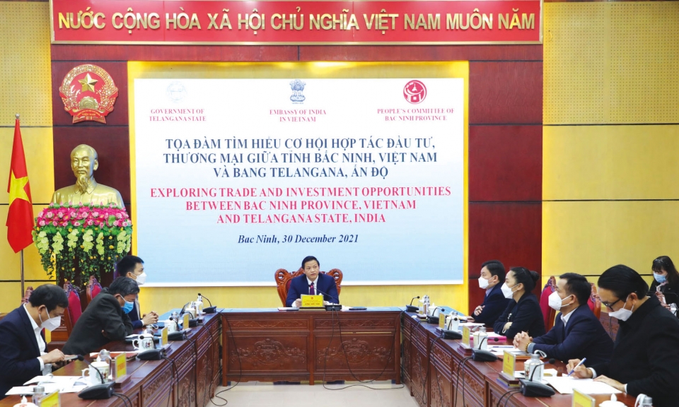 Tọa đàm tìm hiểu cơ hội hợp tác đầu tư  giữa tỉnh Bắc Ninh và bang Telangana (Ấn Độ)
