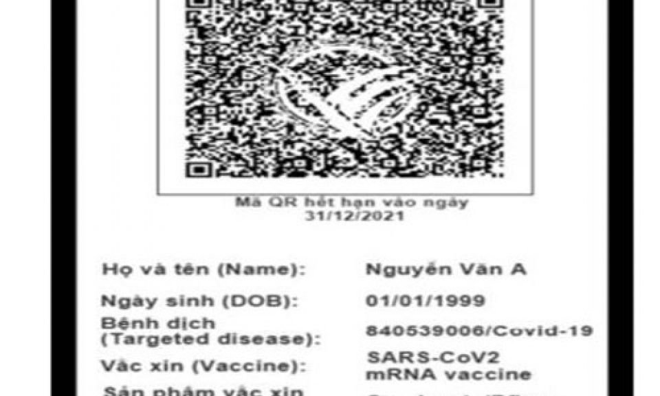Bộ Y tế hướng dẫn quy trình cấp 'Hộ chiếu vaccine'