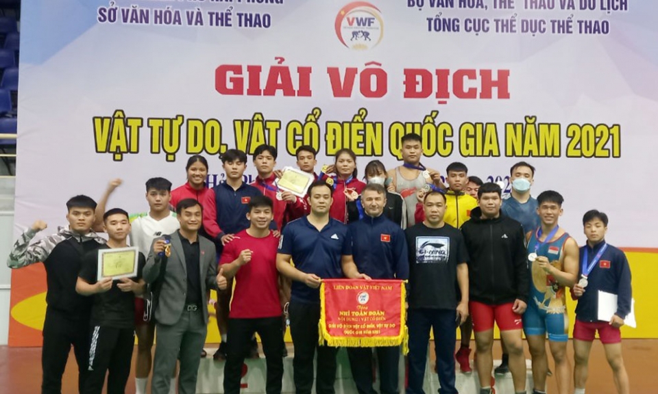 Bắc Ninh giành 15 Huy chương tại Giải Vô địch Vật tự do, Vật cổ điển Quốc gia 2021