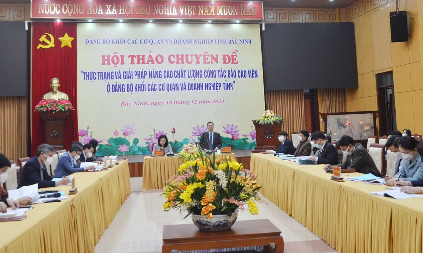 Hội thảo giải pháp nâng cao chất lượng công tác Báo cáo viên ở Đảng bộ Khối các Cơ quan và Doanh nghiệp tỉnh
