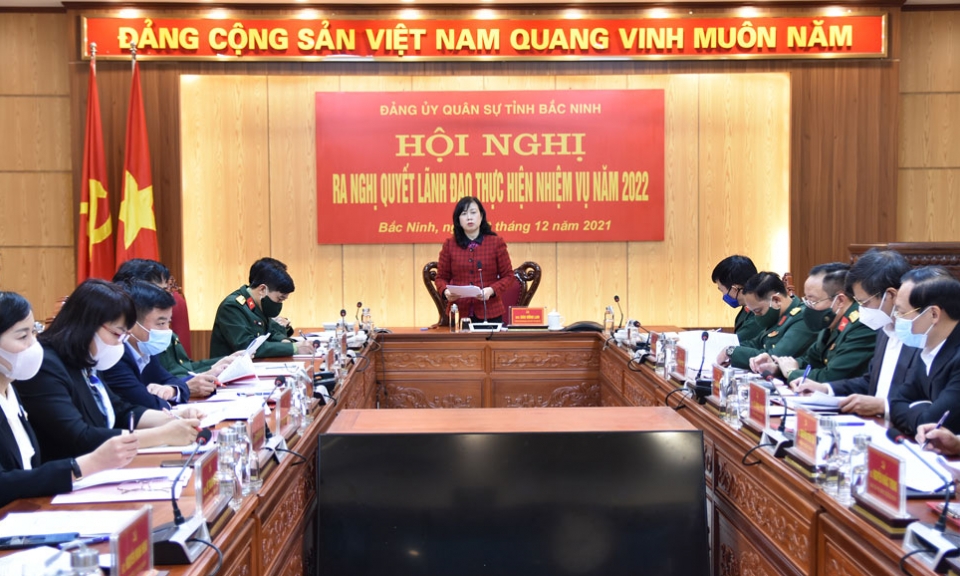 Đảng ủy Quân sự tỉnh ra Nghị quyết lãnh đạo thực hiện nhiệm vụ năm 2022