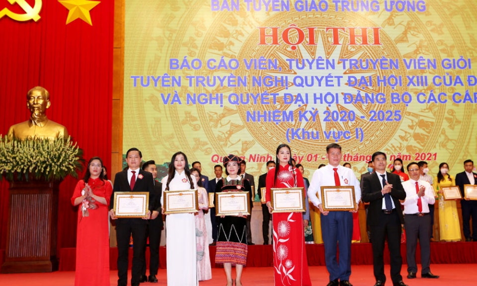 Bắc Ninh đạt giải Ba Hội thi Báo cáo viên, tuyên truyền viên giỏi Khu vực I, năm 2021