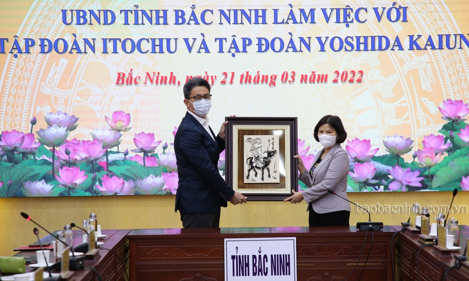 Chủ tịch UBND tỉnh Nguyễn Hương Giang làm việc với 2 Tập đoàn kinh tế Nhật Bản tìm hiểu đầu tư tại Bắc Ninh